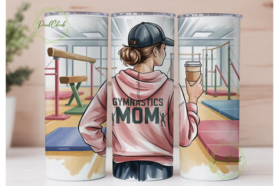 Gymnastics Mom 20oz Tumbler Wrap Sublimation PixelChick 