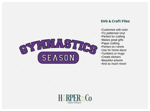 Gymnastics Season Laser SVG EPS Cut File SVG HarperNCo 