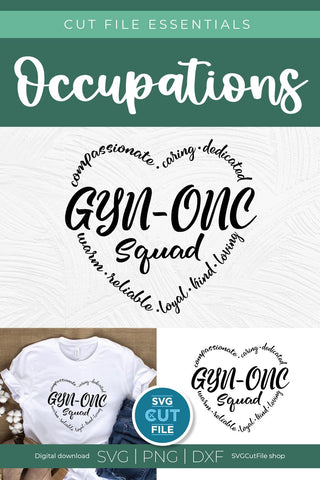 GYN ONC squad svg SVG SVG Cut File 