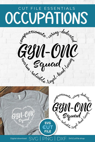 GYN ONC squad svg SVG SVG Cut File 