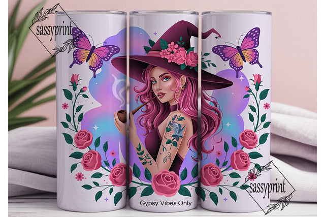 Gypsy Witch Vibes 20oz Tumbler Wrap Sublimation sassyprint 