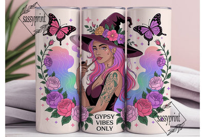 Gypsy Witch Vibes 20oz Tumbler Wrap Sublimation sassyprint 