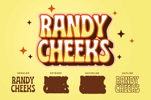 Hadney Buddy - Layered Font Font Arterfak Project 