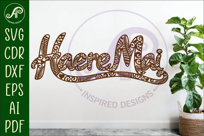 Haere Mai wall sign svg laser cut SVG APInspireddesigns 