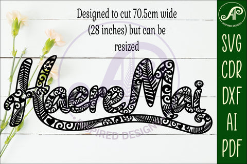 Haere Mai wall sign svg laser cut SVG APInspireddesigns 
