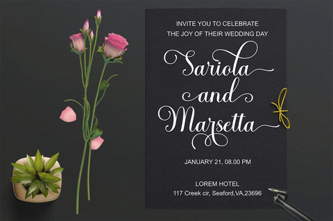 Haileyna Script SVG RomieStudio 