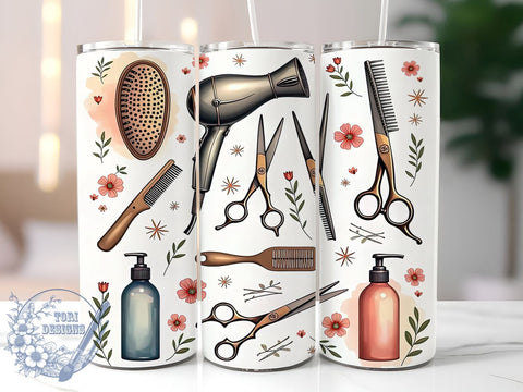 Hair Stylist 20oz Tumbler Wrap, Hairdresser Tools, Tumbler Wrap, 20oz Sublimation, Salon Gift, Hair Salon Decor, Custom Drinkware Sublimation ToriDesigns 