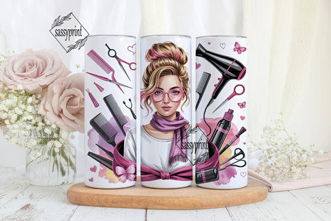 Hair Stylist 20oz Tumbler Wrap Sublimation sassyprint 