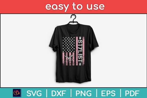 Hair Stylist American Flag Svg Design SVG artprintfile 