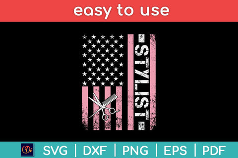 Hair Stylist American Flag Svg Design SVG artprintfile 
