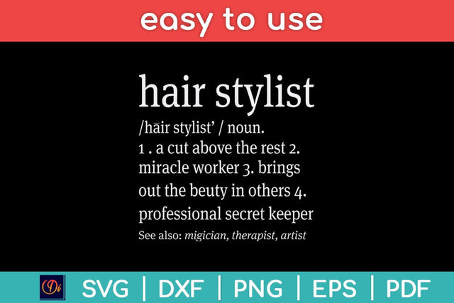 Hair Stylist Definition Svg Design SVG artprintfile 