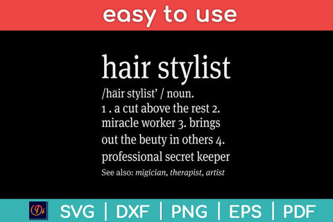 Hair Stylist Definition Svg Design SVG artprintfile 