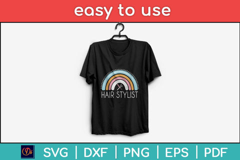 Hair Stylist Gifts For Women Funny Hairstylist Rainbow Svg Design SVG artprintfile 