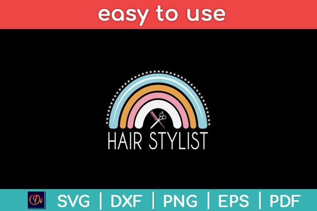Hair Stylist Gifts For Women Funny Hairstylist Rainbow Svg Design SVG artprintfile 