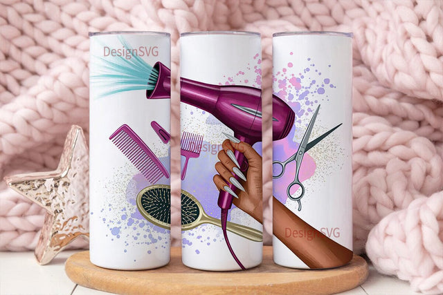 Hair Stylist Glam 20oz Tumbler Wrap Sublimation DesignSVG 