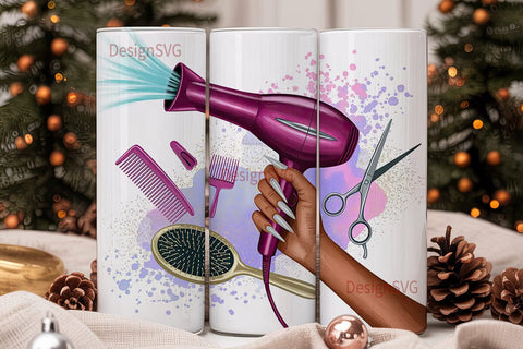 Hair Stylist Glam 20oz Tumbler Wrap Sublimation DesignSVG 