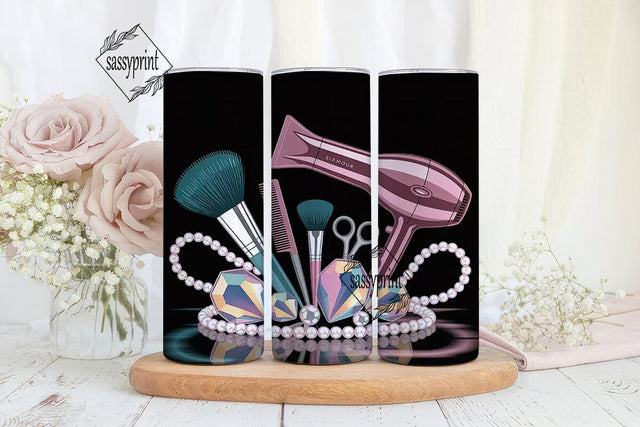 Hair Stylist Glam 20oz Tumbler Wrap Sublimation sassyprint 