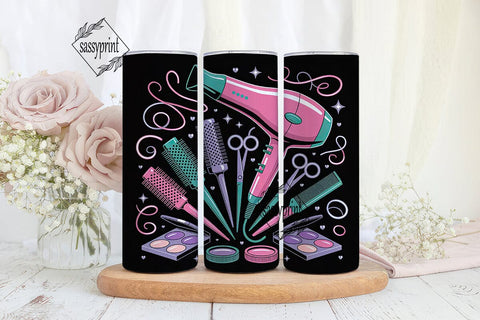 Hair Stylist Glam 20oz Tumbler Wrap Sublimation sassyprint 