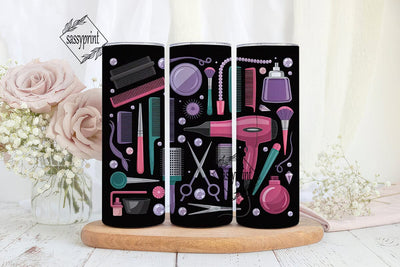 Hair Stylist Glam 20oz Tumbler Wrap Sublimation sassyprint 