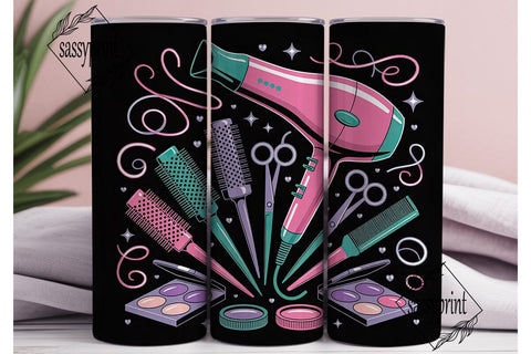 Hair Stylist Glam 20oz Tumbler Wrap Sublimation sassyprint 