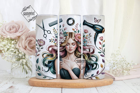 Hair Stylist Glamour 20oz Tumbler Wrap Sublimation sassyprint 
