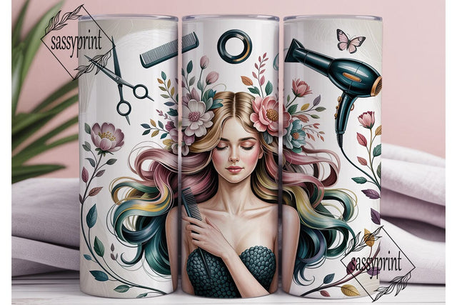 Hair Stylist Glamour 20oz Tumbler Wrap Sublimation sassyprint 