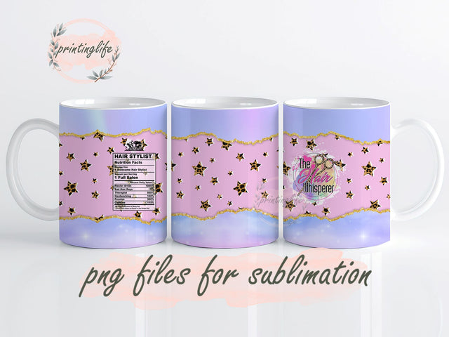Hair Stylist Mug Wrap Design, Instant Digital Design Download Mug Wrap Design, Mug Design PNG Sublimation PrintingLife 