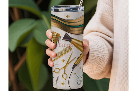 Hair Stylist Tools 20oz Tumbler Wrap Sublimation DesignSVG 