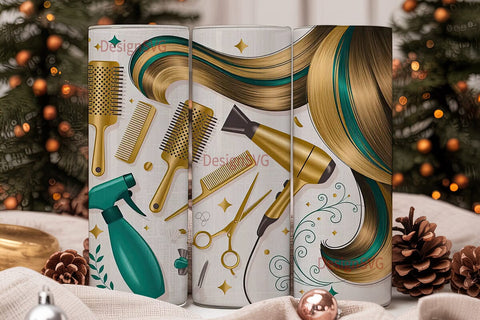 Hair Stylist Tools 20oz Tumbler Wrap Sublimation DesignSVG 