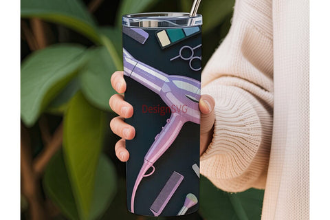 Hair Stylist Tools 20oz Tumbler Wrap Sublimation DesignSVG 