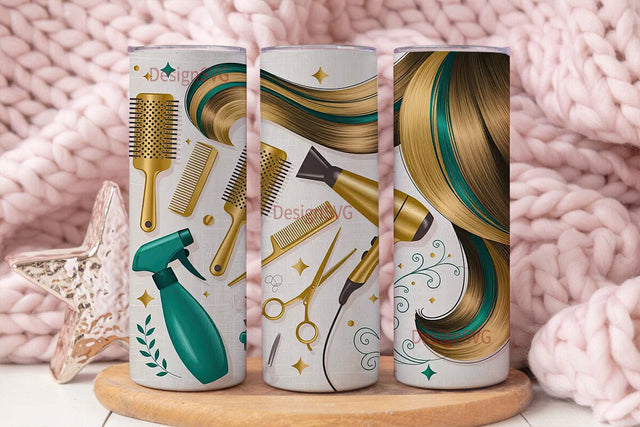 Hair Stylist Tools 20oz Tumbler Wrap Sublimation DesignSVG 