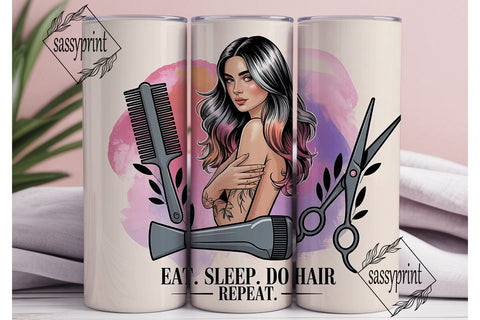 Hairdresser Life 20oz Tumbler Wrap Sublimation sassyprint 