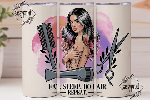 Hairdresser Life 20oz Tumbler Wrap Sublimation sassyprint 