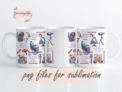 hairdresser life Mug Wrap Design, Instant Digital Design Download Mug Wrap Design, Mug Design PNG Sublimation PrintingLife 