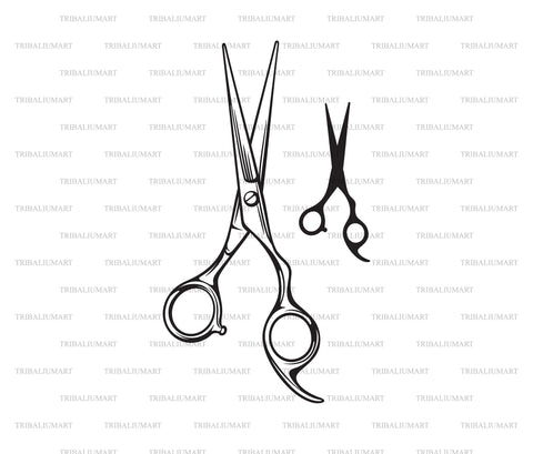 Hairdresser scissors. Hair salon. SVG TribaliumArtSF 