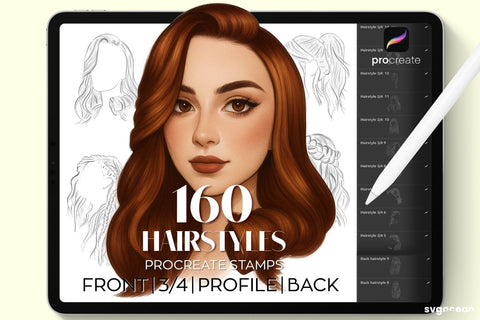 Hairstyles Procreate Stamps SVG SvgOcean 