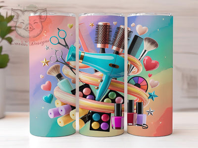 Hairstylist Beauty Glam Salon 20oz Tumbler, Beauty Salon, Watercolor Design, Fashion Glam, Luxury Beauty, 20oz Tumbler Wrap, Sublimation PNG Sublimation Lara' s Designs 