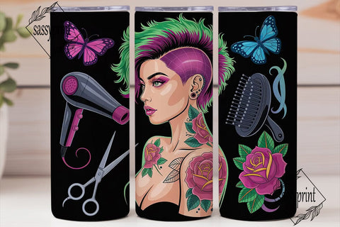 Hairstylist Fantasy Art 20oz Tumbler Sublimation sassyprint 