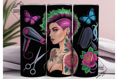 Hairstylist Fantasy Art 20oz Tumbler Sublimation sassyprint 