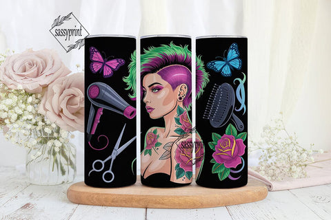 Hairstylist Fantasy Art 20oz Tumbler Sublimation sassyprint 