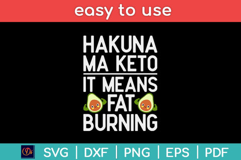 Hakuna Ma Keto It Means Fat Burning Keto Diet Svg Design SVG artprintfile 