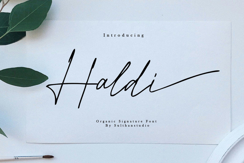 Haldi signature Font Sulthan studio 