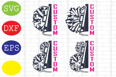 Half Cheer Megaphone with Pom Pom SVG, Cheerleader Svg, Cheerleading Vector, Cheer Pom Poms Cut Files, Sport Svg, Jpg, Eps, Dxf Files SVG DigitalSvgFiles 