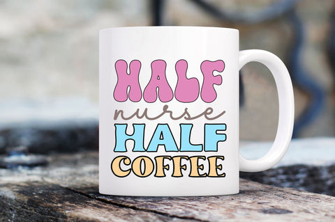Half coffee half nurse Svg Design SVG Regulrcrative 