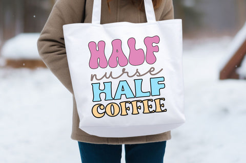 Half coffee half nurse Svg Design SVG Regulrcrative 