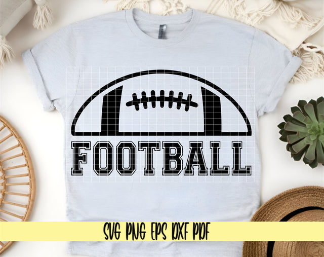 Half Football Varsity Font - Sports Football Design - Digital Cut File for Cricut - SVG PNG PDF DXF EPS SVG DigitalDesigns365 