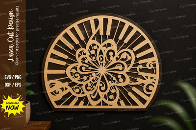 Half Mandala Piano Laser Cut SVG Design SVG Regulrcrative 