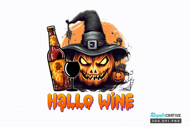 Hallo wine Sublimation Design Sublimation Regulrcrative 