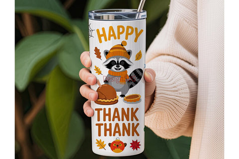 HalloThanksMas 20oz Tumbler Wrap Sublimation DesignSVG 