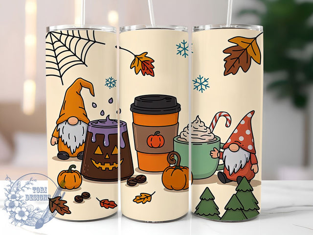 Hallothanksmas Pumpkin Spice Tumbler, Fall Vibes Wrap, Thanksgiving Tumbler, 20oz Sublimation, Autumn Tumbler Design, Holiday Mug Wrap, Pumpkin Spice Tumbler Sublimation ToriDesigns 